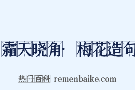 霜天晓角·梅花造句是什么意思的图片